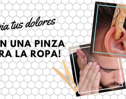 Elimina dolores ¡colocando una pinza en tu oreja!