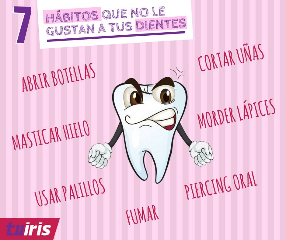 Malos hábitos para tus dientes